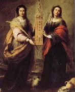Bartolome Esteban Murillo San Seta and St. Lucie Princess Na oil painting